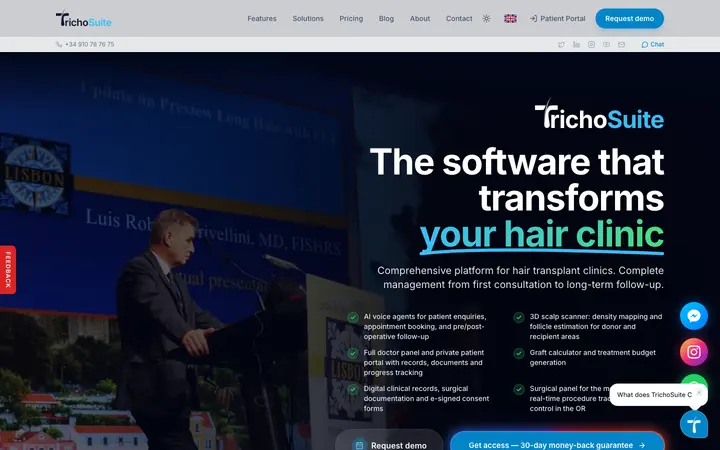 Captura de la interfaz de ClinicSuite